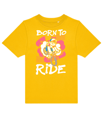 Born To Ride - Dětské tričko B&C - Žlutá - Napřed