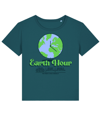 Earth Hour - Women's organic T-shirt Stanley Stella 2.0 - Petrol - Front