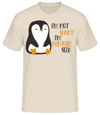 Im Not Short Penguinsize - Camiseta básica para hombre - Crema - delante