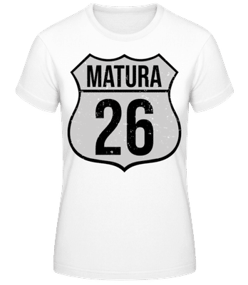 Route 66 Matura 2025 - Frauen Basic T-Shirt - Weiß - Vorne