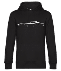 'Chevrolet Corvette C3' H-Top Silhouette - Men’s Standard Hoodie - Black - Front