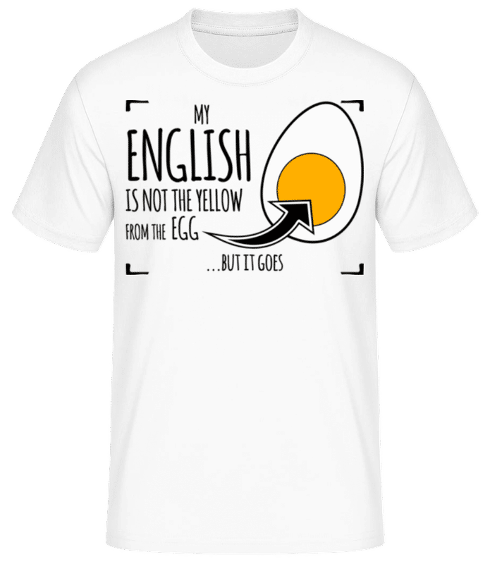 Vorschau: My Englisch - Männer Basic T-Shirt - Weiß - Vorne