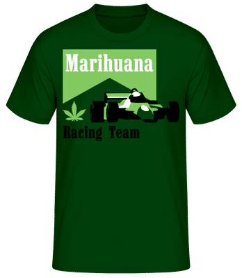 Marihuana Racing Team - Camiseta básica para hombre - Verde botella - delante