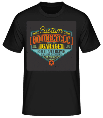 Custom Motorcycle - Men's Basic T-Shirt - Black - Front