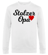 Stolzer Opa Schwarz - Männer Standard Pullover - Weiß - Vorne
