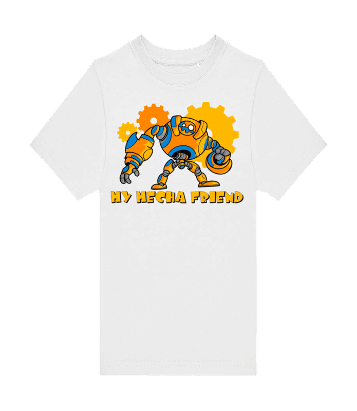 Vorschau: Mecha Friend - Kinder T-Shirt B&C - Weiß - Vorne