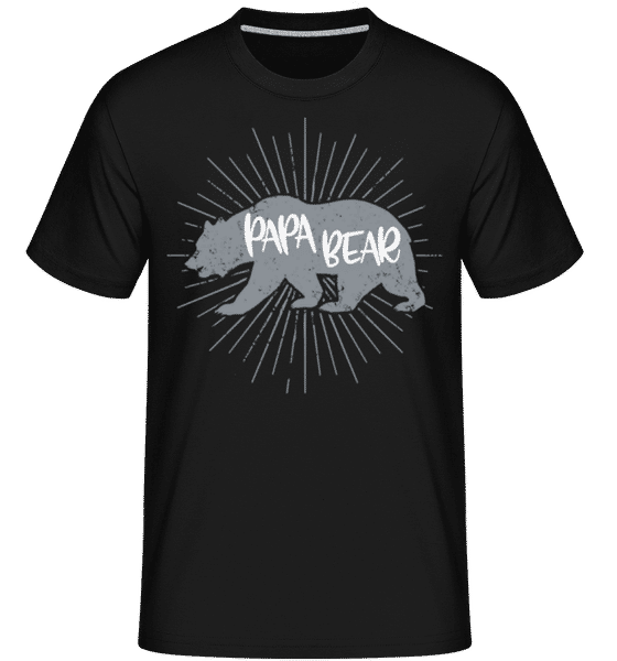 Aperçu: Papa Bear -  T-Shirt Shirtinator homme - Noir - Devant