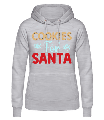 Cookies For Santa - Sudadera con capucha para mujer - Gris moteado - delante