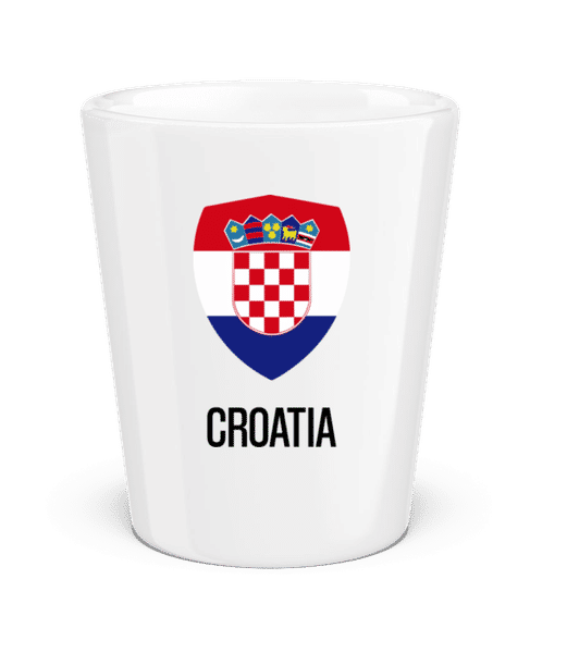 Aperçu: Croatia - Verre à shot - Blanc - Devant