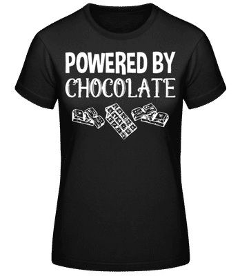 Powered by Chocolate - Dámské basic tričko - Černá - Napřed