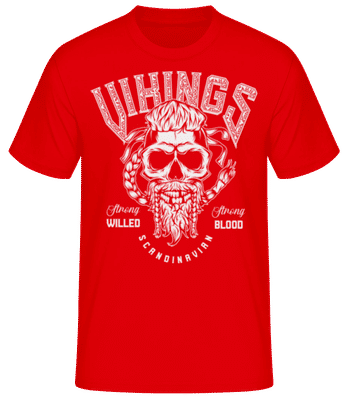 Vikings Scandinavian - Männer Basic T-Shirt - Rot - Vorne