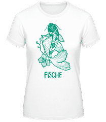 Kritzel Stil Sternzeichen Fische · Frauen Basic T-Shirt