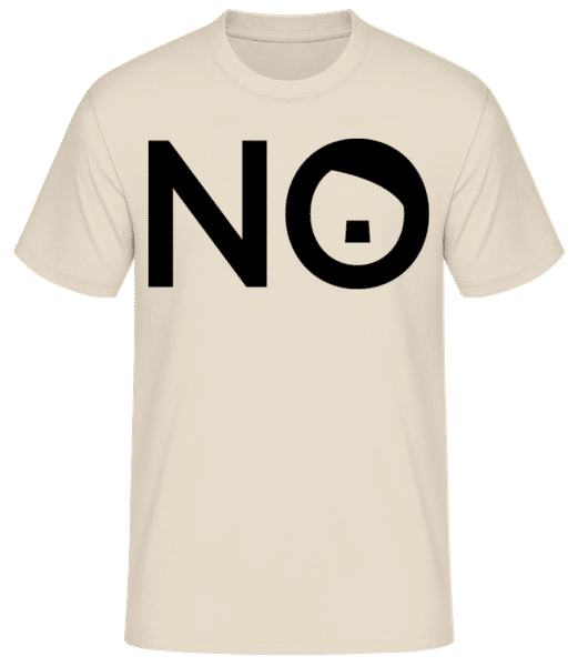Vorschau: No - Männer Basic T-Shirt - Creme - Vorne