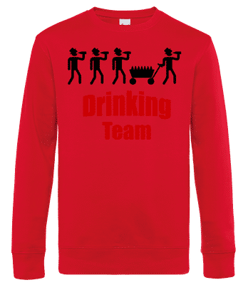 Drinking Team - Sudadera estándar para hombre - Rojo - delante