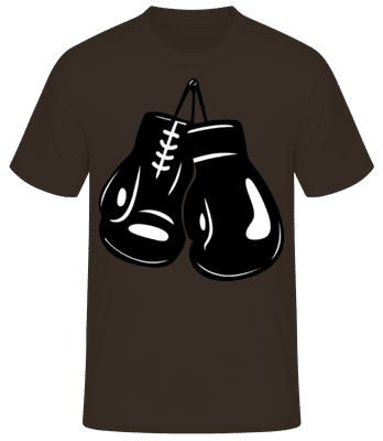 Boxing Gloves - Men's Basic T-Shirt - Brown - Front
