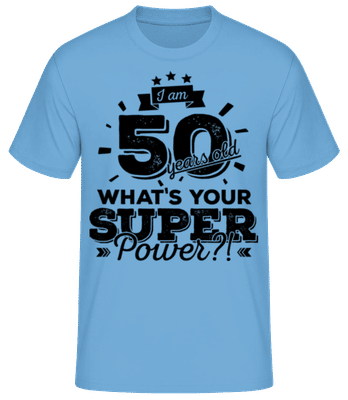 50 Years Super Power - Men's Basic T-Shirt - Light blue - Front