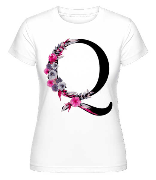 Aperçu: Fleurs Initiale Q -  T-shirt Shirtinator femme - Blanc - Devant