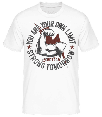 You Are Your Own Limit - Pánské basic tričko - Bílá - Napřed