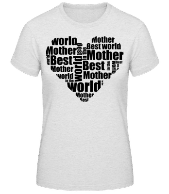 best Mother - Dámske basic tričko - Melírovo šedá - Predné