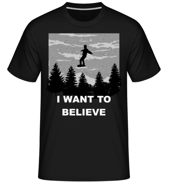Aperçu: I Want To Believe - T-Shirt Shirtinator homme - Noir - Devant