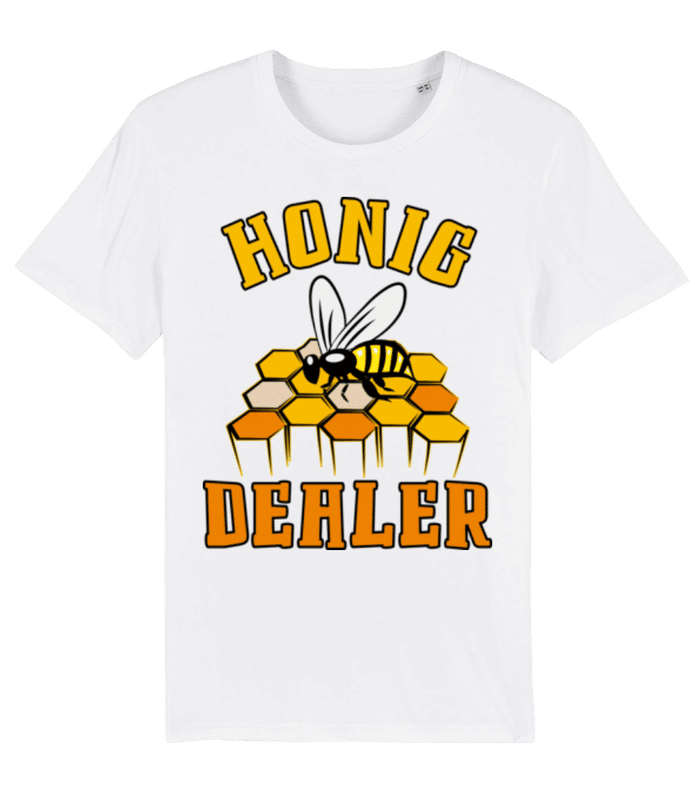 Vorschau: Honig Dealer - Männer Bio T-Shirt Stanley Stella 2.0 - Weiß - Vorne