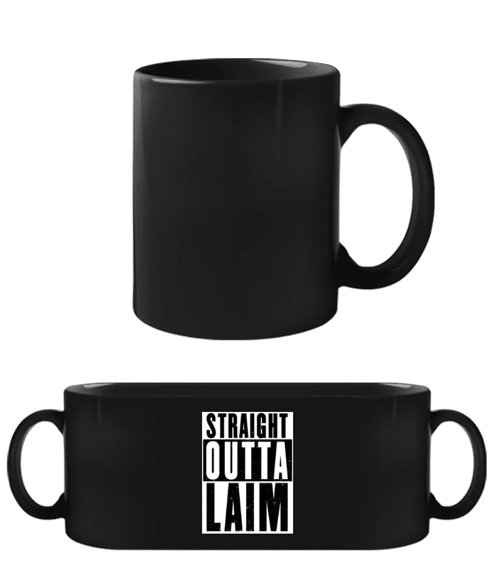 Vorschau: Straight Outta Laim - Schwarze Tasse - Schwarz - Vorne