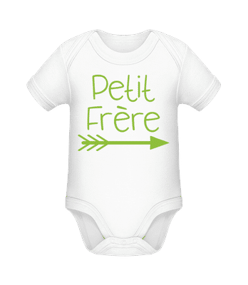 Petit Frère - Body manches courtes bio - Blanc - Devant