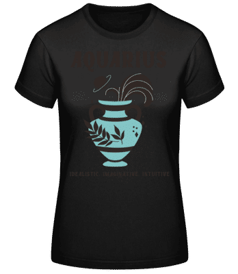 Aquarius - Dámske basic tričko - Čierna - Predné