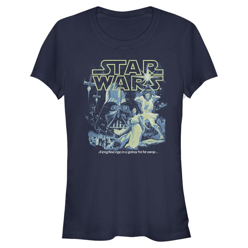 Preview: Star Wars - Skupina Poster Neon Pop - Women's T-Shirt - Navy - Front