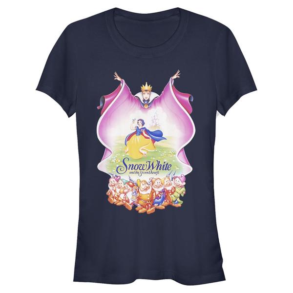 Aperçu: Disney - Blanche-Neige et les Sept Nains - Skupina Classic - Femme T-shirt - Bleu marine - Devant