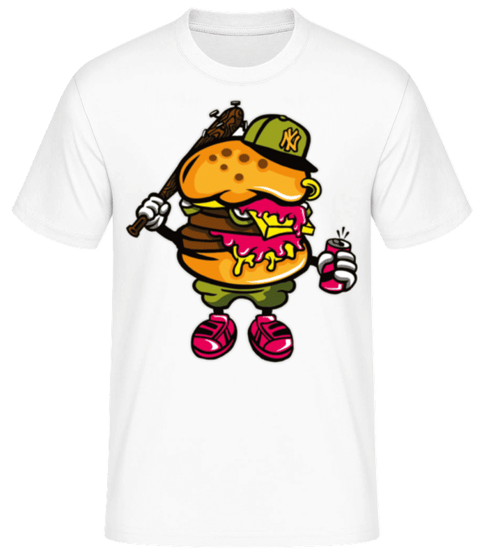 Preview: Burger Bastard - Men's Basic T-Shirt - White - Front