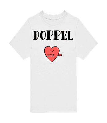 Doppel - Kinder T-Shirt B&C - Weiß - Vorne