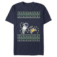 Pixar - Wall-E - Wall-e & Eve Ugly Sweater - Homme T-shirt - Bleu marine - Devant