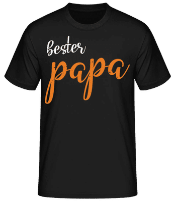 Bester Papa 02 - Männer Basic T-Shirt - Schwarz - Vorne