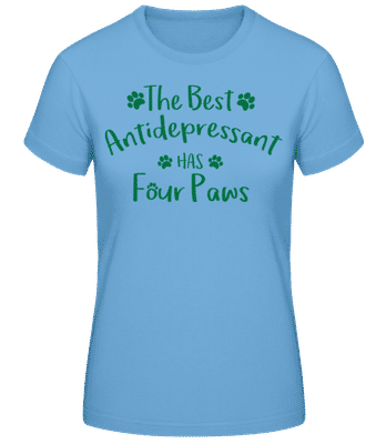 The Best Antidepressant - T-shirt standard Femme - Bleu clair - Devant