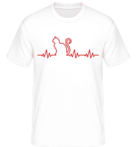 Heartbeat Cat -  Shirtinator Men's T-Shirt - White - Front