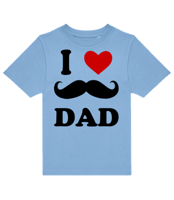 I Love Dad Beard - Camiseta niño B&C - Azul claro - delante