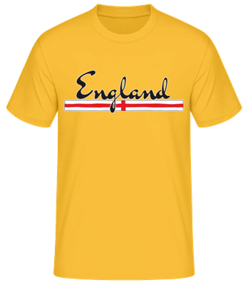 Football England Letters - Men's Basic T-Shirt - Golden yellow - Front
