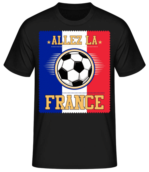 Aperçu: Allez La France - T-shirt standard Homme - Noir - Devant