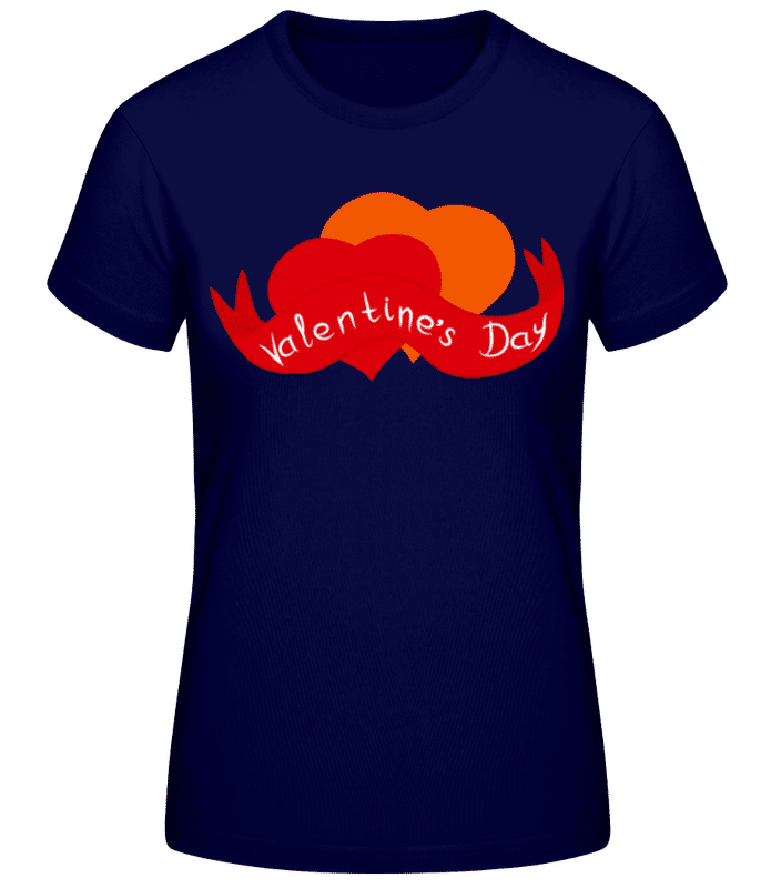 Aperçu: Logo Saint Valentin - T-shirt femme B&C - Bleu marine - Devant