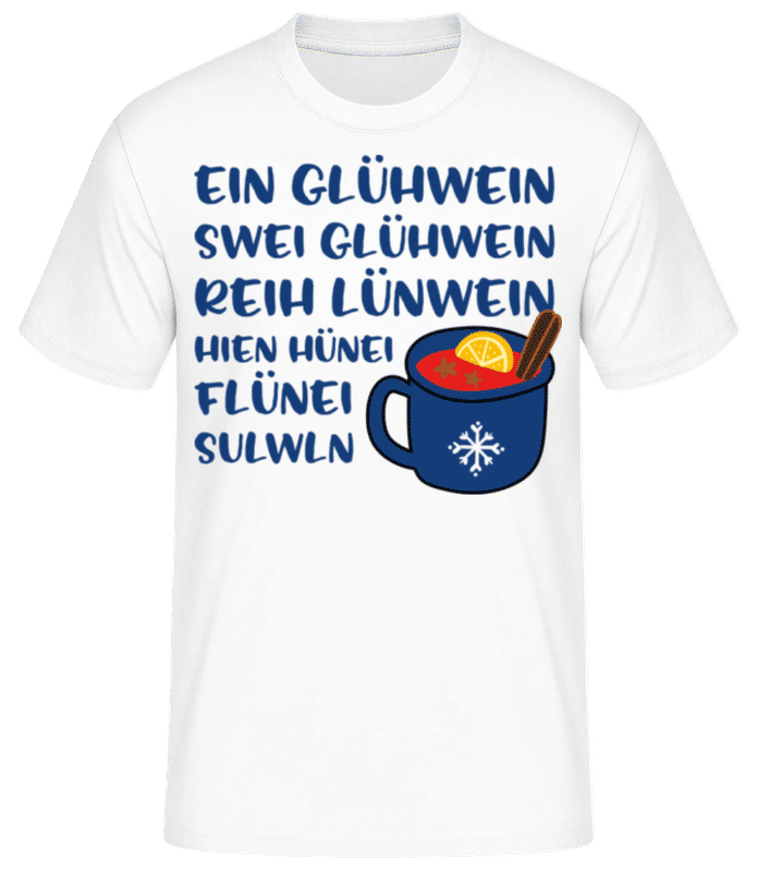 Vorschau: Ein Glühwein - Männer Basic T-Shirt - Weiß - Vorne