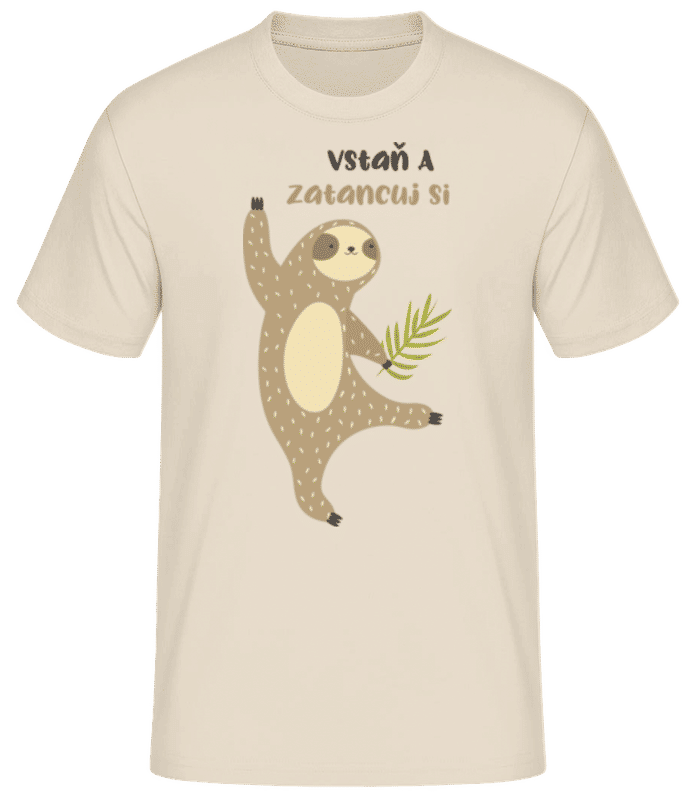 Náhled: Vstaň A Zatancuj Si - Pánské basic tričko - Krémová - Napřed