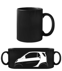 'Smart Fortwo (W450)' Silhouette · Black Mug
