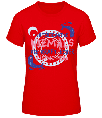 Sternzeichen Kraft Fische Frau - Frauen Basic T-Shirt - Rot - Vorne