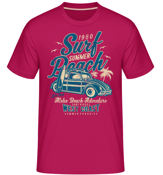 Preview: Surf Beach -  Shirtinator Men's T-Shirt - Magenta - Front