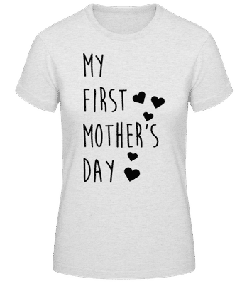 My First Mother's Day - T-shirt standard Femme - Gris chiné - Devant