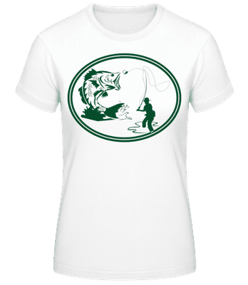 Fishing Icon Green - Camiseta para mujer B&C - Blanco - delante