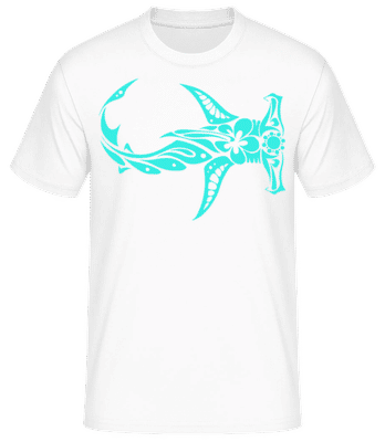 Hammerhead Shark Tribal - Camiseta básica para hombre - Blanco - delante