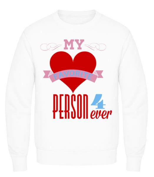 Aperçu: My Favorite Person 4Ever - Sweatshirt Homme - Blanc - Devant