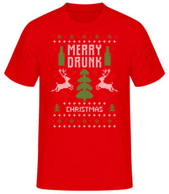 Merry Drunk Christmas - T-shirt standard Homme - Rouge - Devant